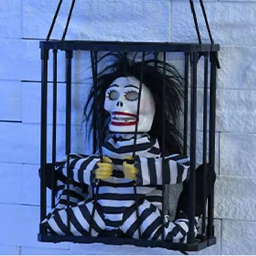 April Fool's Day Prisoner Skull Ornament Induction Light Sou