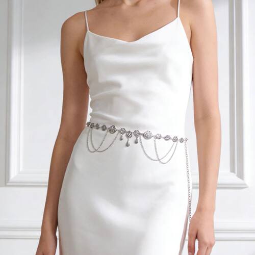 Exotic Style  Silver Thin Belt Ethnic Style Multi-layer Allo