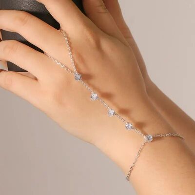 Ligh Luxury Cubic Zirconia Chain Bracele for Women Dainy Bra