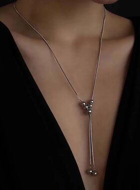 Sainless Seel Necklace for Women Punk Silver Color Small Cir