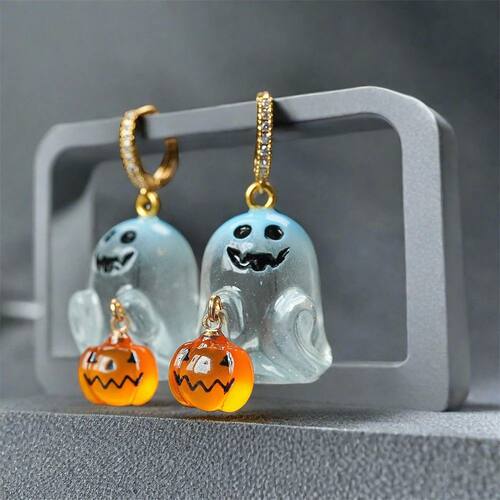 Fashion Halloween Ghost Drop Stud Earrings Women Girl Cute P
