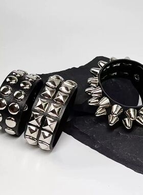 Fashionable Pu Leaher Punk Syle Rock Band Wih Personalized M