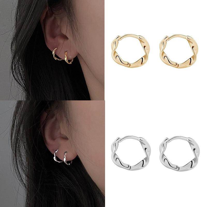 Fashion Simple Small Hoop Earrings for Women 2023 rend Twist
