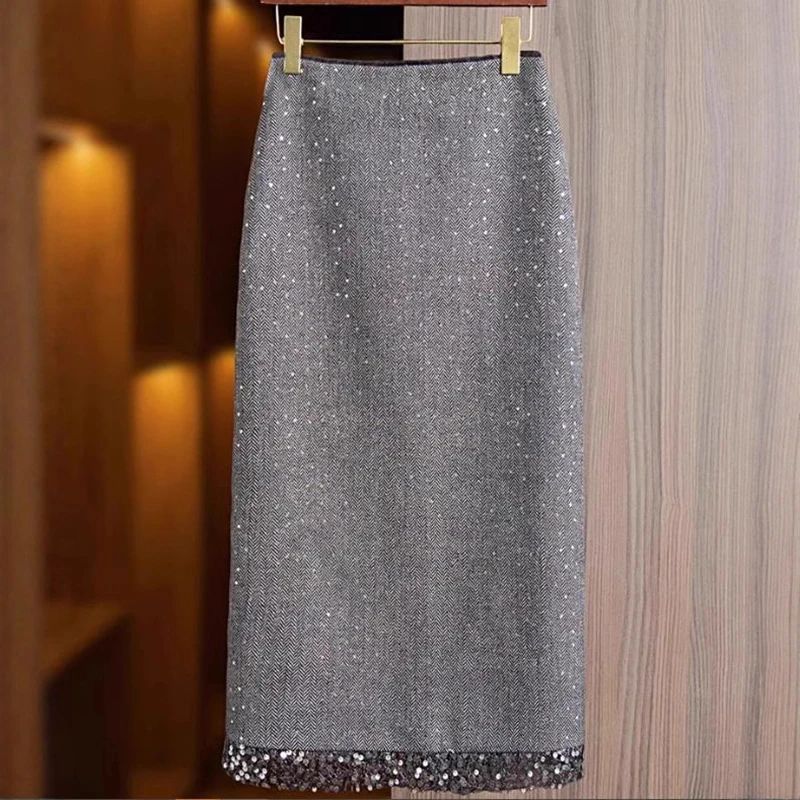 Spring Autumn nd Women Half Skirts High-grade Elegant High-w