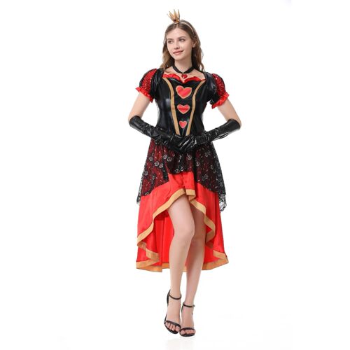 Women Red Halloween Dress Full Outfit Carnival Bar Club Stag