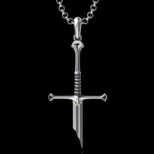 Vintage Narsil Broken Sword Necklace For Men Women Moveis Je