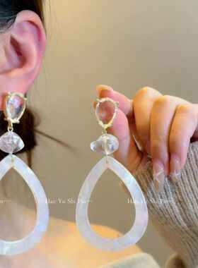 Waer drop geomeric earrings fashionable rero round face hin
