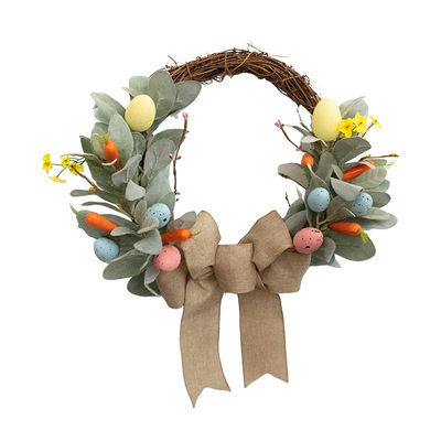 New Easter egg wreath, vine ring decoration,holiday door
