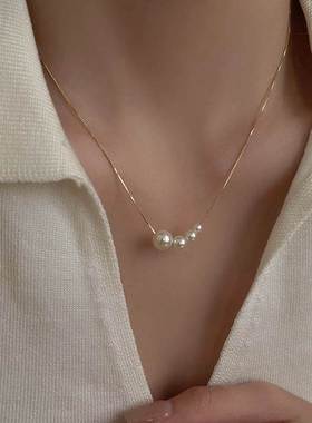 New Fashion Four Pearl Choker Necklaces Girl Summer Luxury B