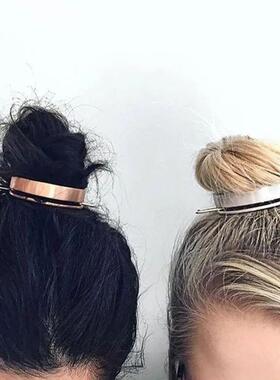 Hair s Feather Bun Cuff Leaf HairPin Set Women Unique Weddin