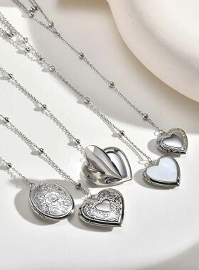 Classic Heart Pendant Charm Necklaces For Women Lovers, Stai