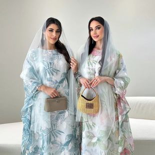 For Women Print Dress Morocco Vestidos Dubai s Kaftan Arab