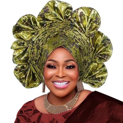 Already Made Turban Cap for Women Nigerian Wedding Headpiece