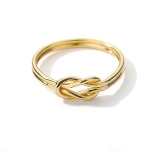 Knot Infinity Rings For Women Girls Gold Color Stainless Ste