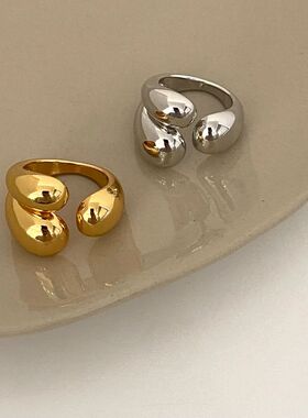 Gold Silver Plaed Saemen Thick Dome Ring for Men Women Smooh