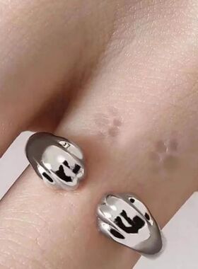Ca Paw Prin Ring Fanasic Ca Imprin Silver Color Simple Syle