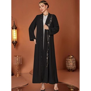 Open Dress Women Diamond Cardigan Vestidos Largos Party Ca