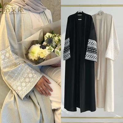 Embroidery   for Women Dress Morocco Lace-up s Kaftan  Cardi