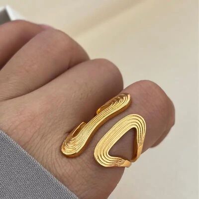 Sainless Seel Double Layered S-Shaped Open Rings Sylish Crea