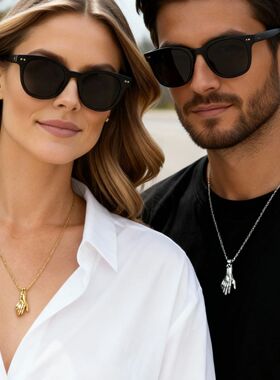 2pcs Hand Shaped Pendant Necklace For Coupe Lovers Jewelry S