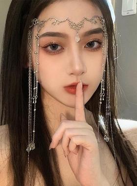 1PC Headband Hair Combs Long Tassel Crystal Tiara Rhinestone