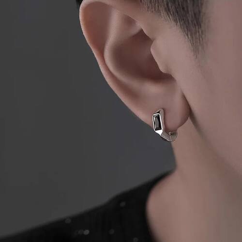 1Pcs Gothic Lrregular Hoops Ear Stud Piercing Earrings For W