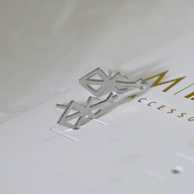 Unique Cartoon Embossed Earrings for Men Creative Trendy Ear