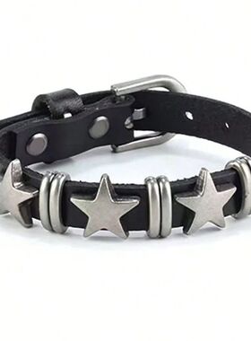 Pu Leaher Gohic Rive Sar Fashion Bracele For Daily Pary Perf