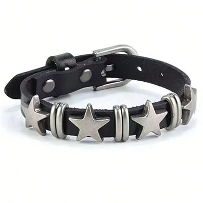 Pu Leaher Gohic Rive Sar Fashion Bracele For Daily Pary Perf