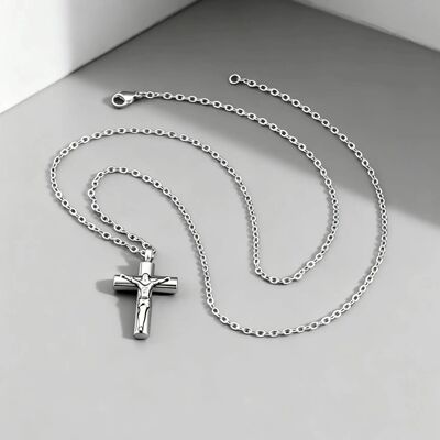 Openable  Cross Necklace, Stainless Steel Cremation Keepsake