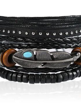 Punk Harajuku Rero Individualiy Se of 4 Turquoise Hand kniin