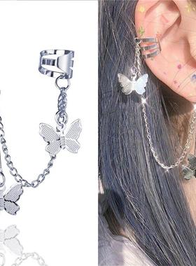 Fashion Geometric Butterfly Clip Earring For Teens Women Ear