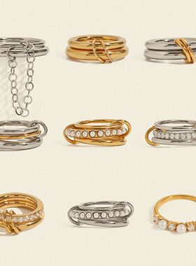 European American Stainless Steel Laminated Pearl Ring Advan