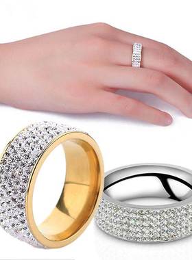 Hot Sale Vintage Retro Style Steel Ring for Women 5 Row Clea