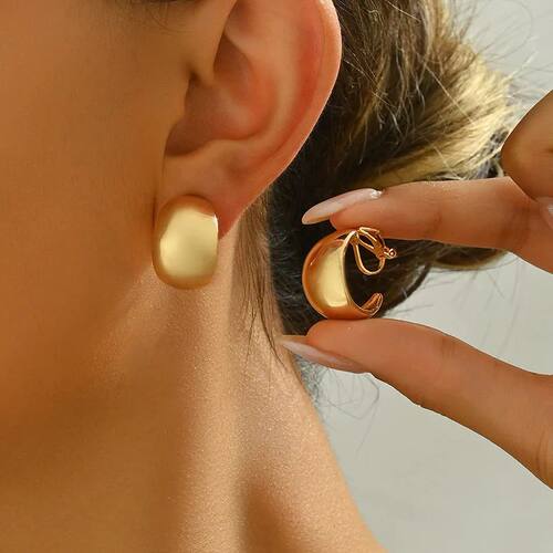 Classic Water Drop Non Piercing Ear Clip for Women Punk Gold
