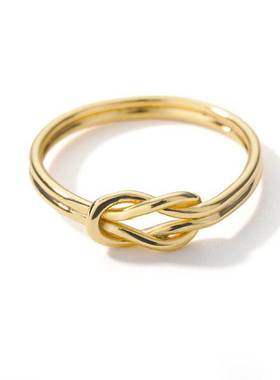 Knot Infinity Rings For Women Girls Gold Color Stainless Ste