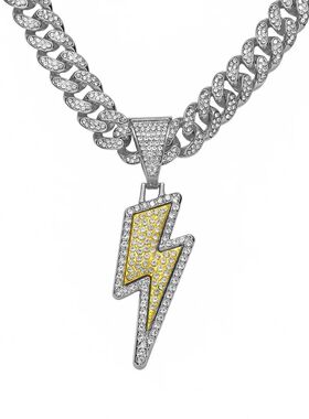 Fashionable hip-hop style alloy necklace, personalized nd, l
