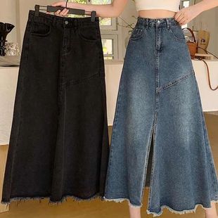 Dress For High Loose Waist Autumn Denim Spring Vintage Women