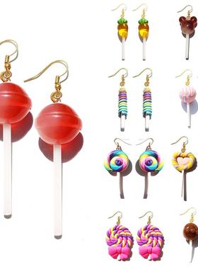 Earring For Women Resin Lollipop Drop Earrings Children Jewe