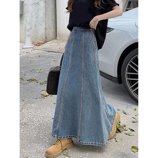 Ladies Casual Loose All Stra Color Match Solid Vintage Dress