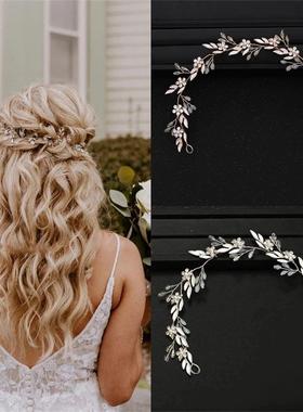 Handmade Crystal Flower Headband Tiaras Hairband For Women B