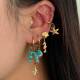 vacation tassel earrings Retro ocean starfish ear clips