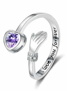 Korean version of the colorful heart-shaped ring with a fema