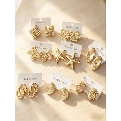 Stainless Steel Fashion Earrings For Women Stud Earrings Geo