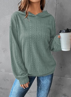 Bestseller, solid color drop-shoulder hoodie, suitable for d