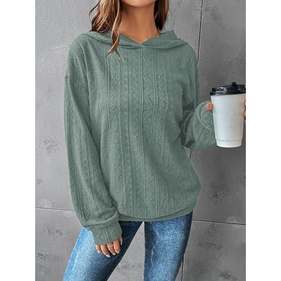 Bestseller, solid color drop-shoulder hoodie, suitable for d