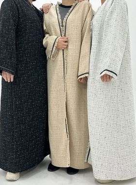 Winter Thicken  For Women Outwear   Long Robe Morocco Dubai
