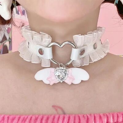 Punk Sof girl Love Choker Neck srap Pure Maid Sex appeal Pen