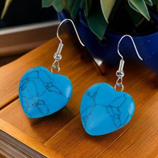 Women's Earrings Blue Turquoise Summer Simple Elegant Woman