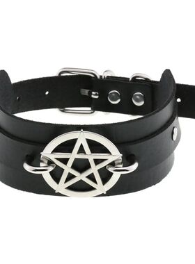 Punk Gohic Personaliy Exaggeraion Sexy Double layer Leaher S